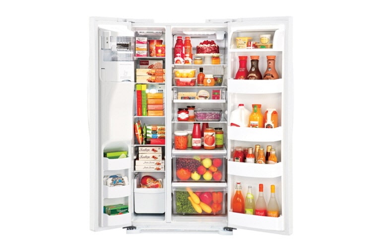 LG 33 PO, 22 PI 3 RÉFRIGÉRATEUR CÔTE-À-CÔTE AVEC DISTRIBUTEUR DE GLAÇONS ET D'EAU, LSXS22423W